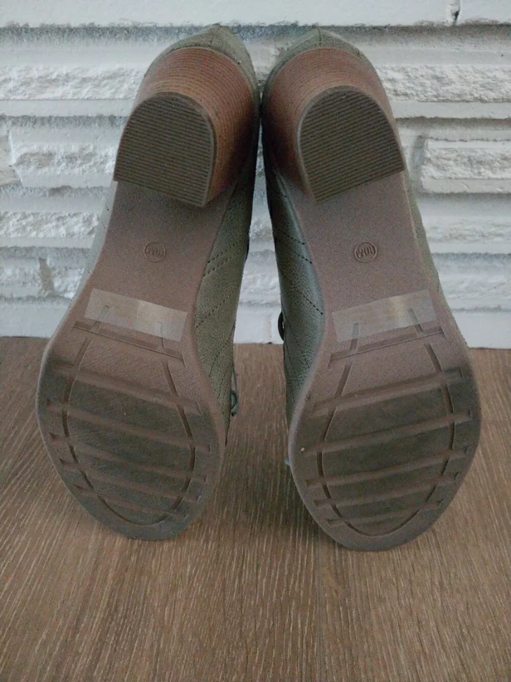 Maurices Carmen Olive Green Laser Cut Lace Up Heels